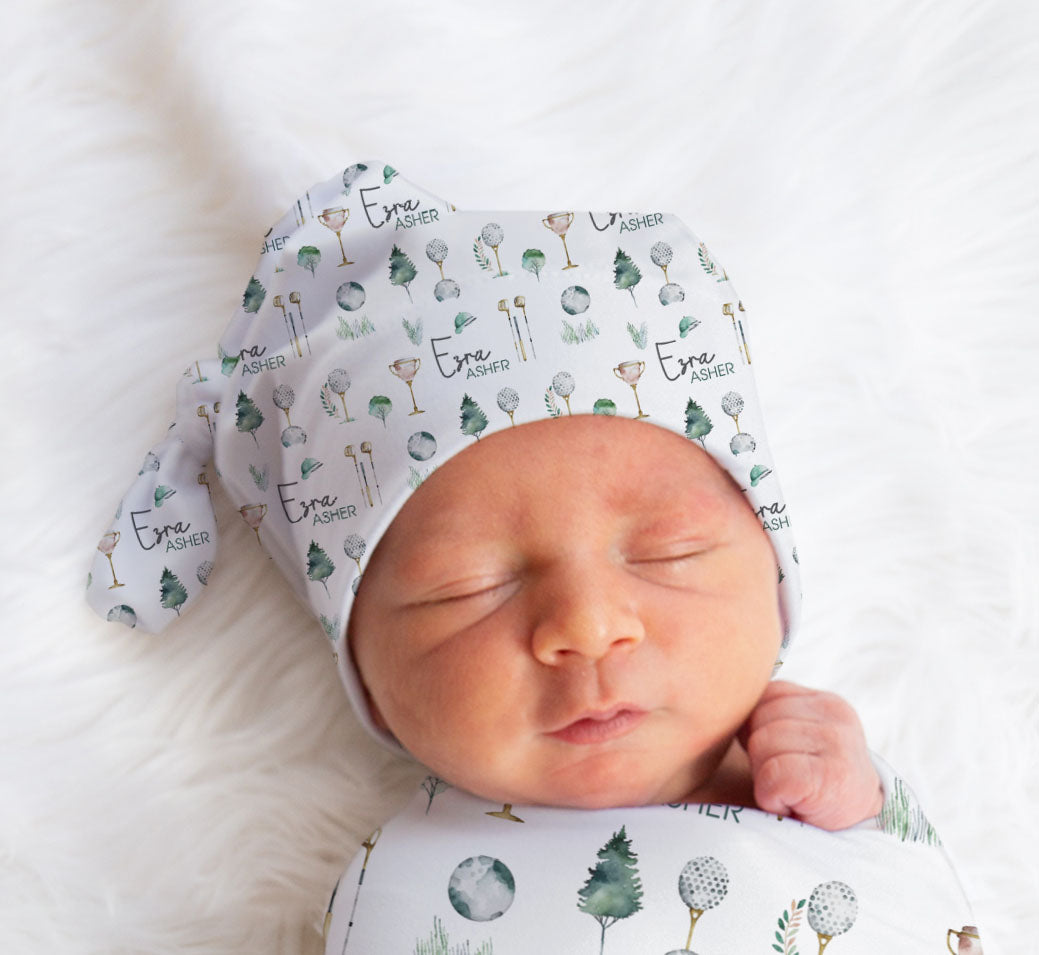 Bill's Golf Day Knotted Baby Gown