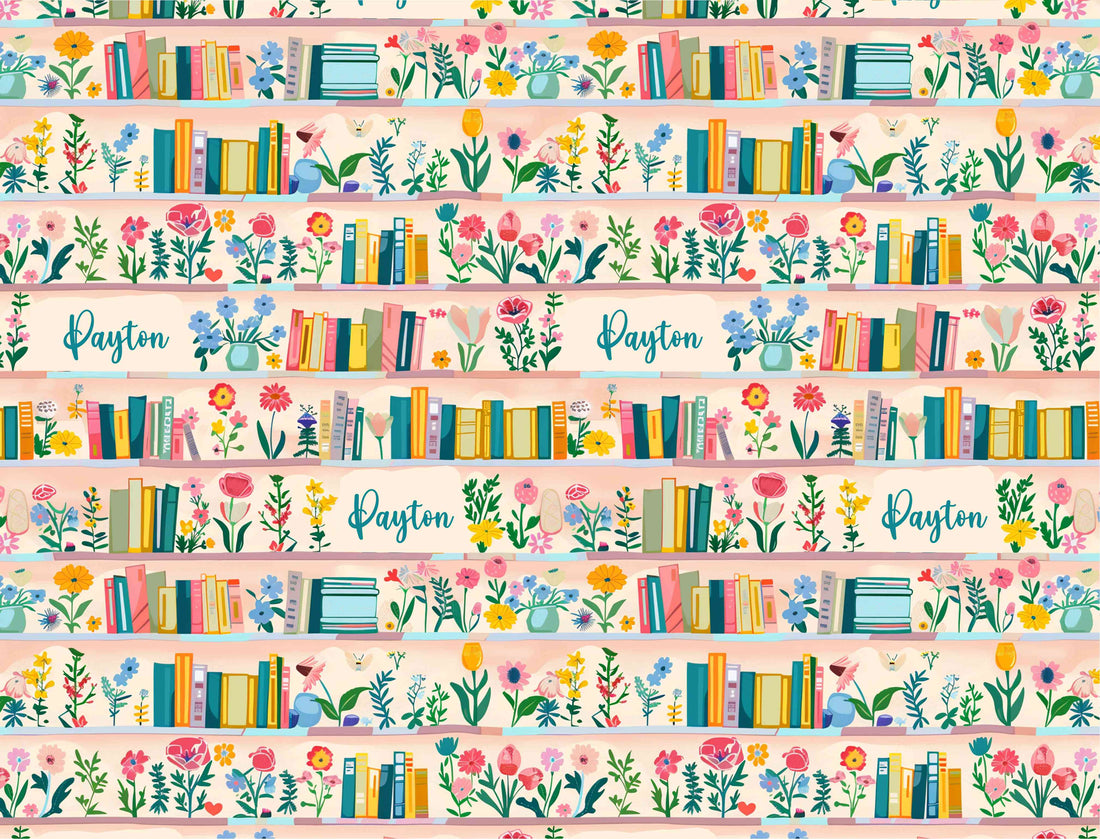 Book Lover Personalized Throw Blanket for Girls – Plush Minky Reading Theme