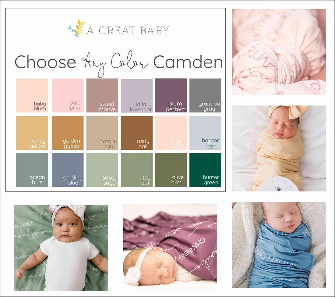 Stretchy Baby Swaddle - Personalized Solid Color Blanket | Soft, Breathable Wrap
