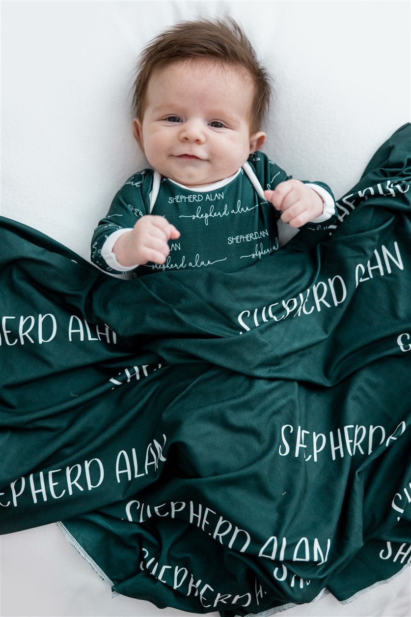 Carter Hunter Green Stretchy Swaddle
