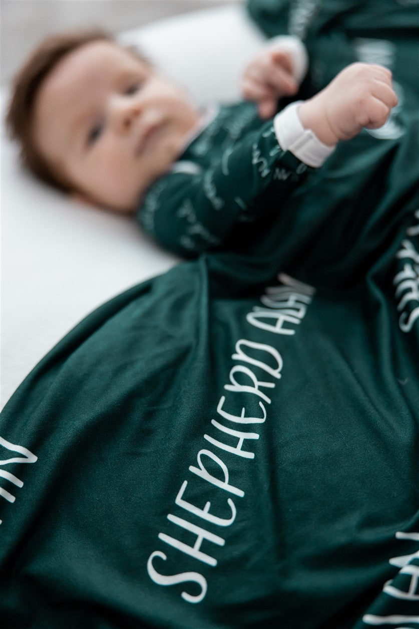 Carter Hunter Green Stretchy Swaddle