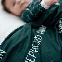 Carter Hunter Green Stretchy Swaddle