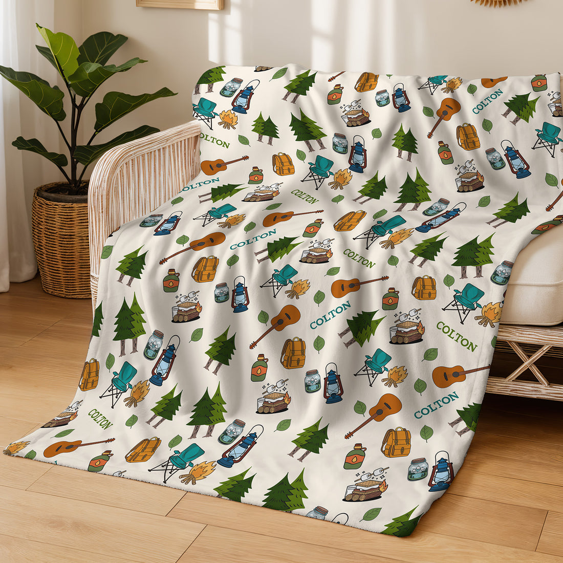 Minky Toddler Blanket – Personalized Double Sided Blanket With Cozy Plush Fabric