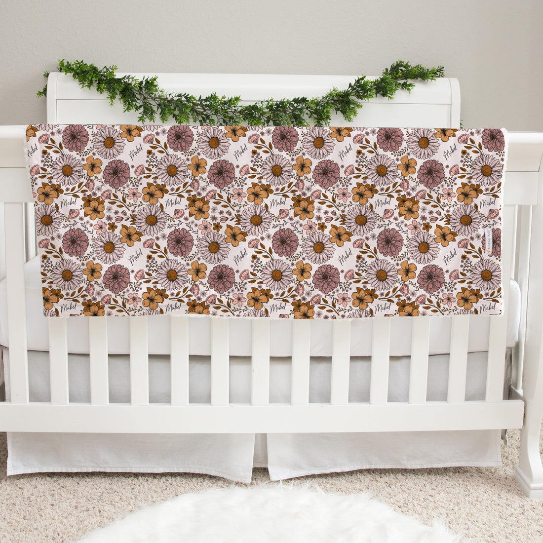 Courtney Floral Baby Deluxe Blanket