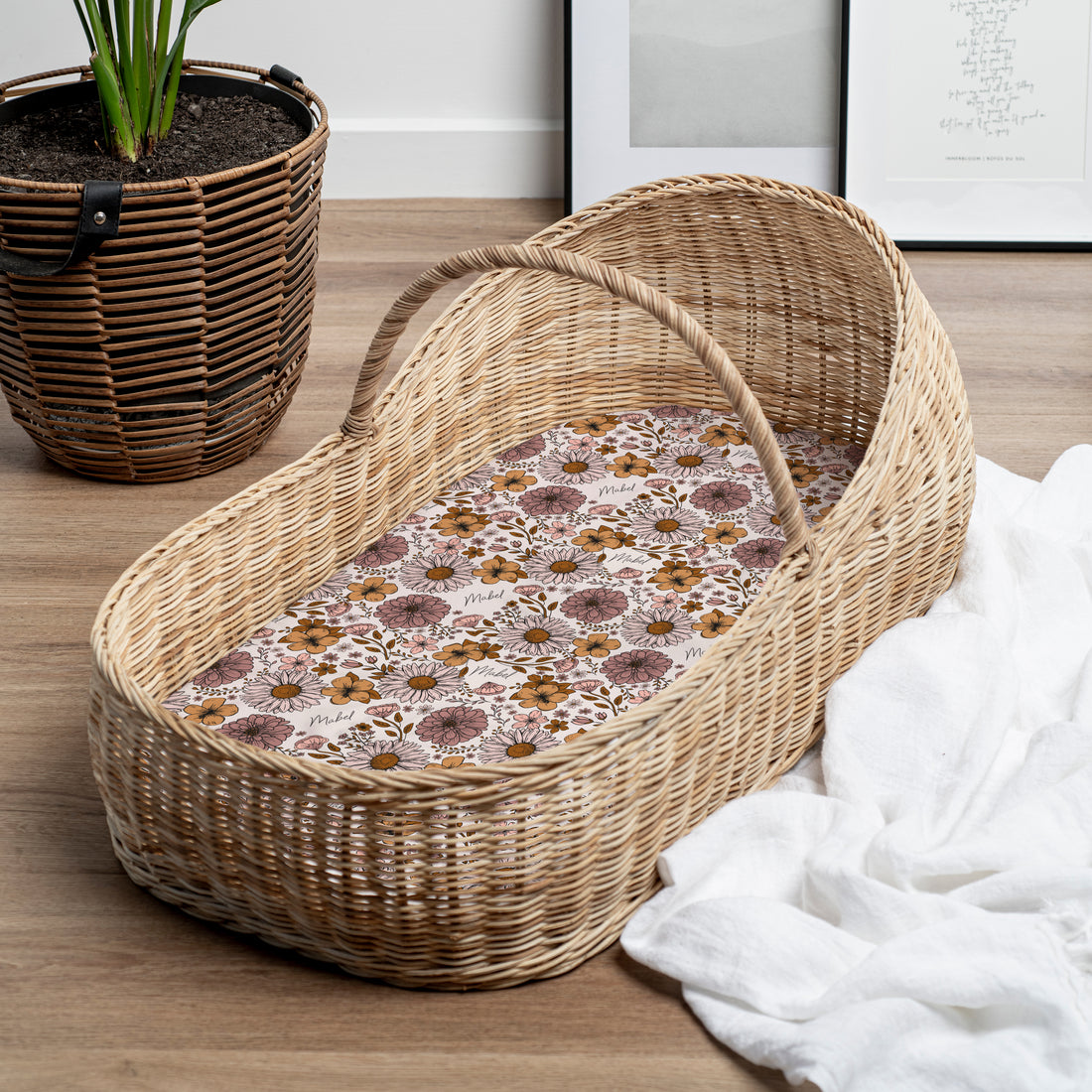 Courtney Floral Bassinet Sheet