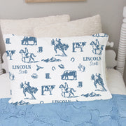 Cowboy Print Pillowcase - Personalized Kids Bedding | Soft Minky Fabric