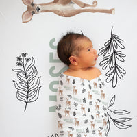 Custom Personalized Deer Theme Crib Sheet (Moses Deer)