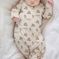 Elephants in Cars Knotted Baby Gown