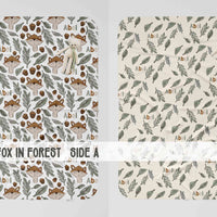 Stretchy Swaddle Blanket | Personalized Fox Baby Blanket With Name - Soft, Breathable Wrap