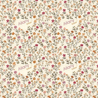 Mother and Daughter Matching Pajams Ditsy Fall Floral Pattern