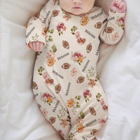 Football Knotted Baby Gown (Boy and Girl Options)