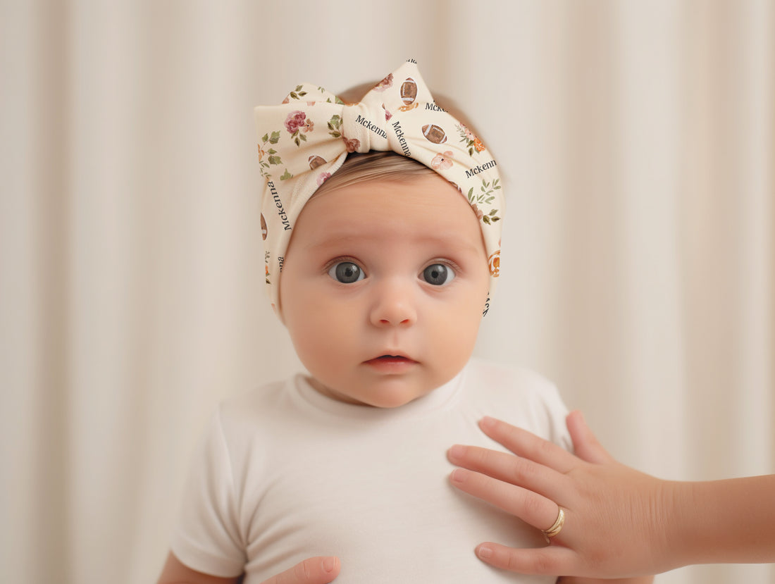 Football Hat or Headband (Boy and Girl Prints)