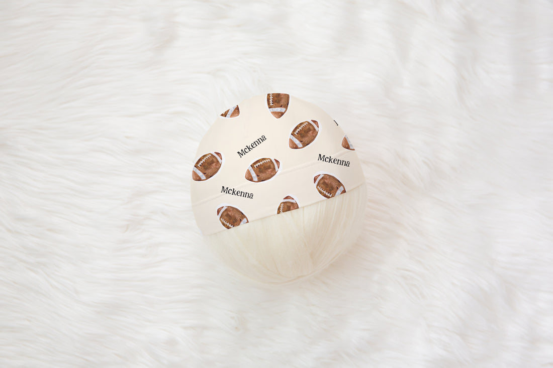 Football Hat or Headband (Boy and Girl Prints)