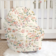 Car Seat Cover - Garden of Eden Baby Travel Accessory with Breathable Jersey Fabric