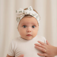 "To Grandmother's House We Go" Green Infant Tie Gown • Long Sleeve Newborn Sleepwear