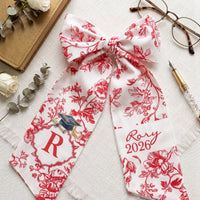 Personalized Graduation Wreath Sash Bow – Custom School Colors Class of 2026