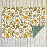 Minky Baby Blanket – Personalized Autumn Floral Cozy Nursery Throw for Fall