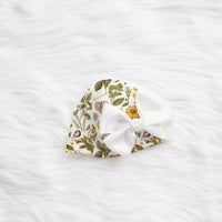 Personalized Baby Gown – Harvest Floral Autumn Baby Gown With Tie Bottom