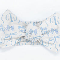 Blue Bows Gift Set – Monogrammed Baby Girl Take Me Home Essentials
