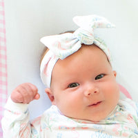 Pink Heirloom Bow Baby Girl Headwear Personalized