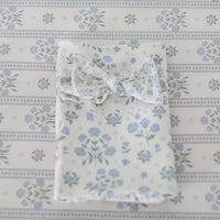 Antique Plum Floral Crib Sheet and Swaddle Set with Headband, Striped Baby Girl Nursery Bedding Gift