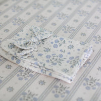 Antique Plum Floral Crib Sheet and Swaddle Set with Headband, Striped Baby Girl Nursery Bedding Gift