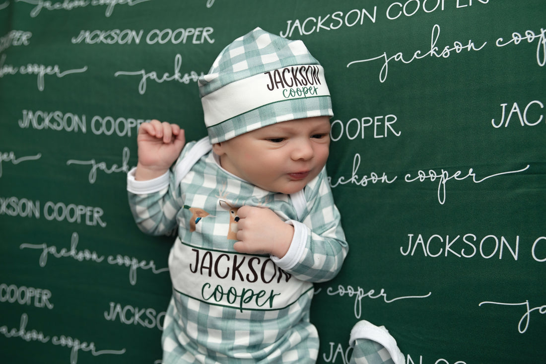 Deer Hunter Knotted Baby Gown