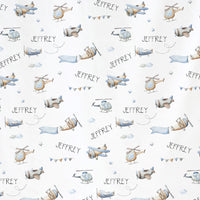 Jeff the Pilot Personalized Pajamas for Boys - Aviation Print(3 months to kids 14)