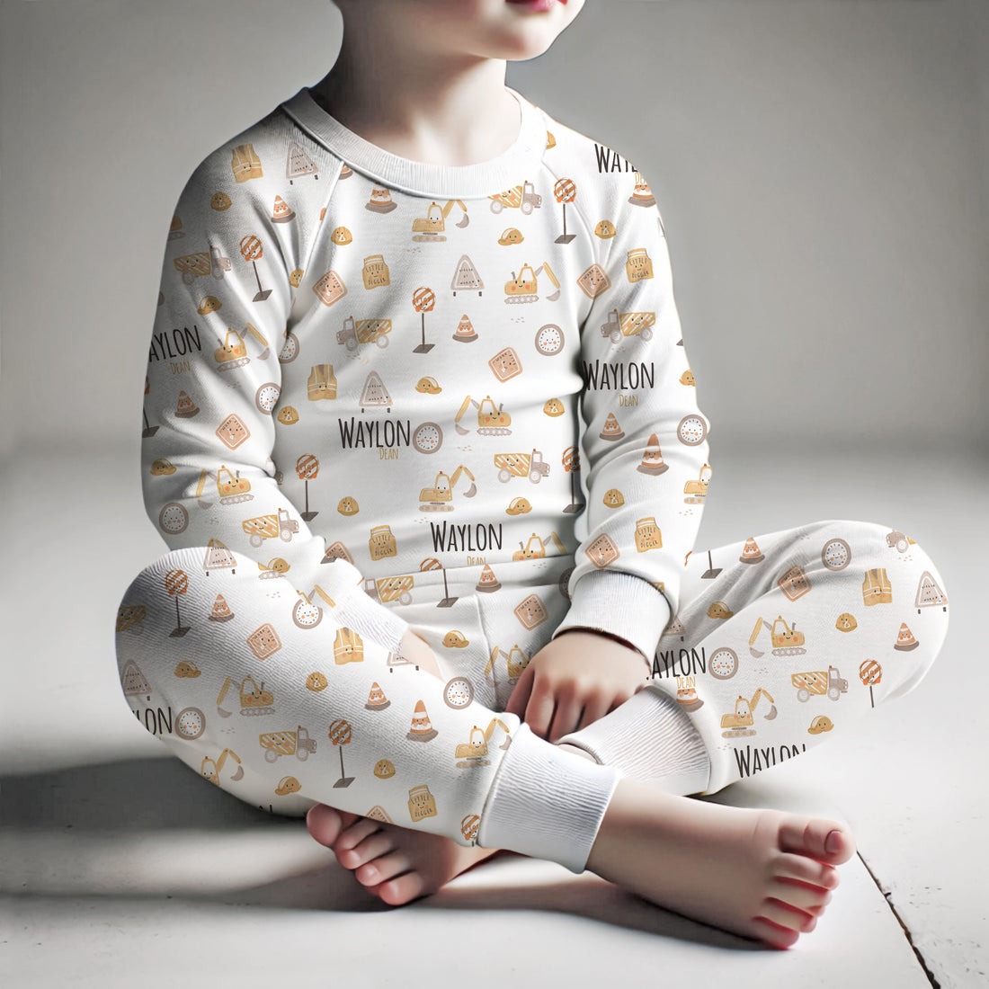 Personalized Little Diggers Pajamas for Boys