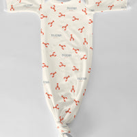 Personalized Baby Gown | Soft Knit Baby Outfit With Newborn Tie Bottom Closure