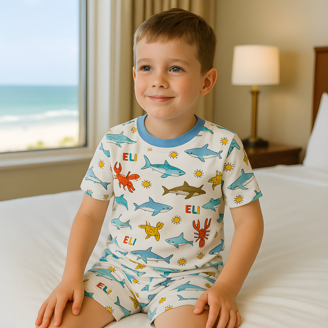 Beach Bum Pajamas  - Short or Long Sleeve (3 months to kids 14)