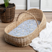 Personalized Bassinet Sheet | Mallard Duck Design Baby Name Bedding - Soft, Machine Washable