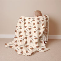 Football Minky Deluxe Throw (Boy and Girl Options)