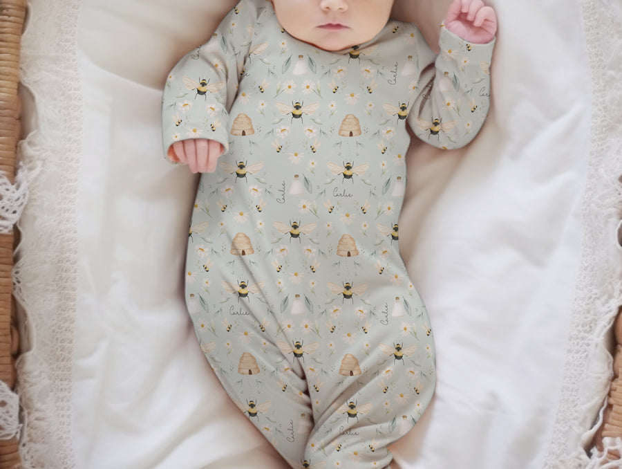 Bee's Knees Knotted Baby Gown