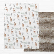 Moses Minky Deluxe Throw – Custom Name Deer - Soft Cozy Animal Print Blanket for Kids