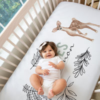 Custom Personalized Deer Theme Crib Sheet (Moses Deer)