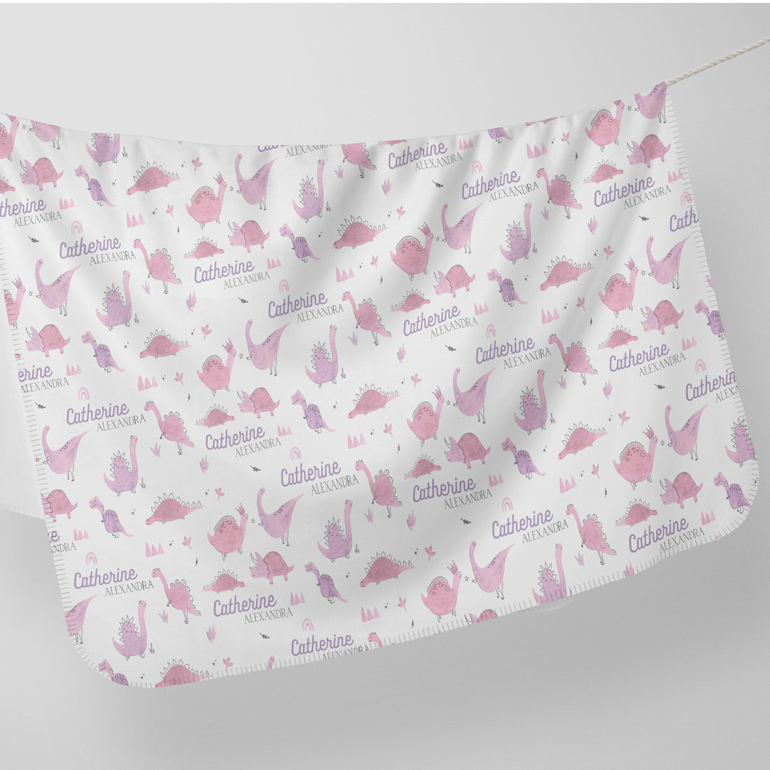 Pink Dinos Stretchy Swaddle