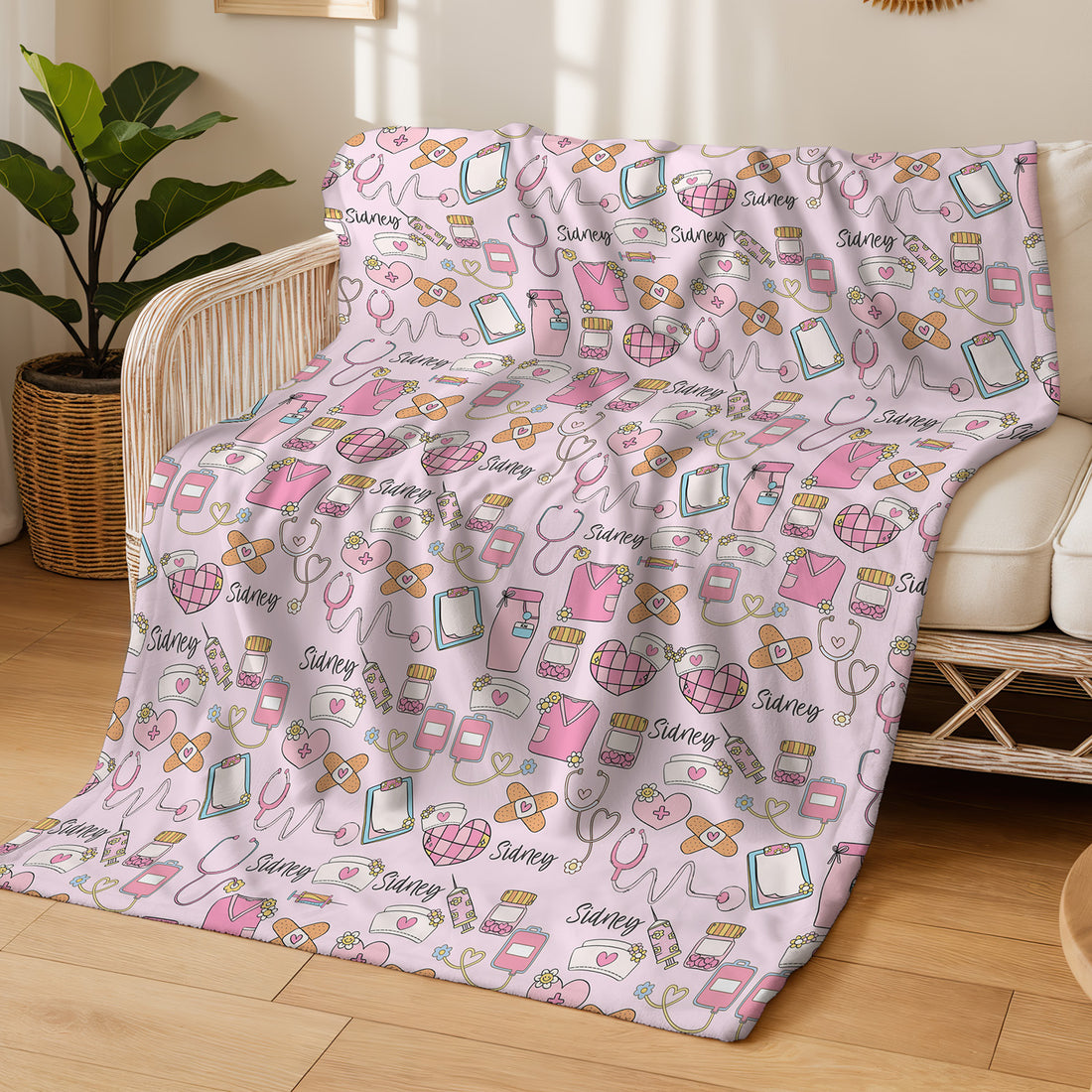 Minky Toddler Blanket – Personalized Double Sided Blanket With Cozy Plush Fabric