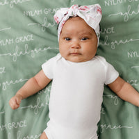 Stretchy Baby Swaddle - Personalized Solid Color Blanket | Soft, Breathable Wrap
