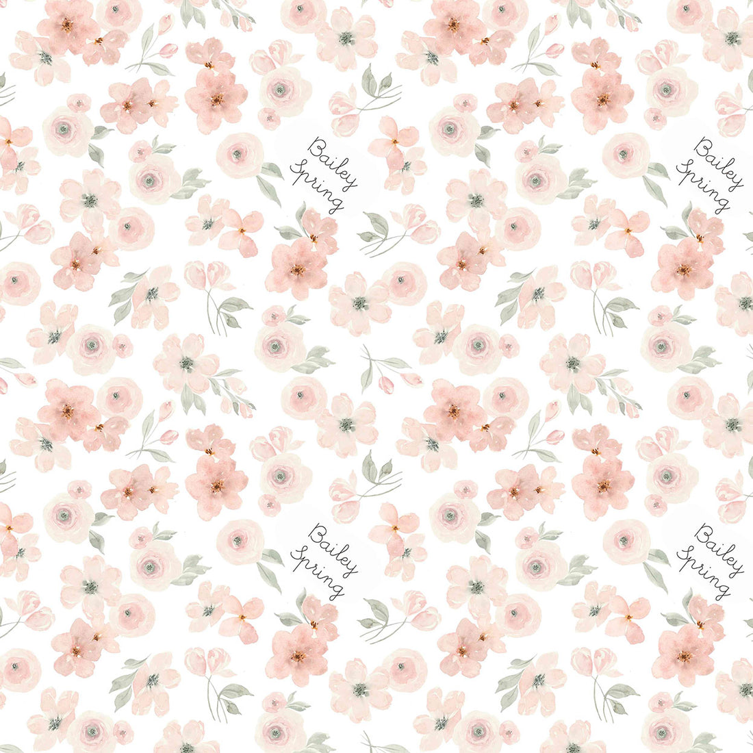Personalized Baby Swaddle – Peach Blossom Design Large Floral Baby Wrap Blanket