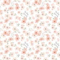 Personalized Baby Swaddle – Peach Blossom Design Large Floral Baby Wrap Blanket