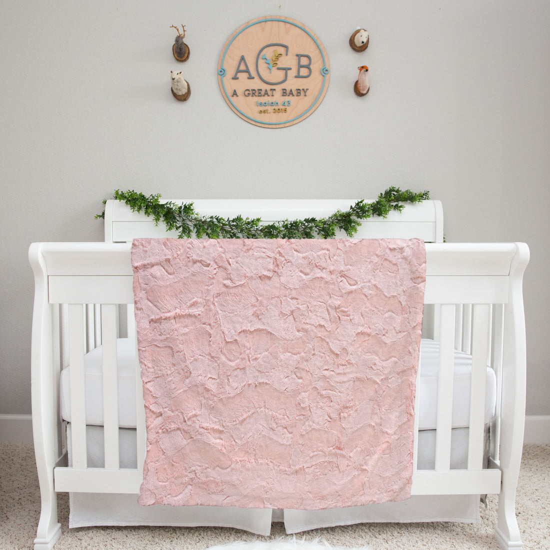 Bailey Spring Floral Minky Throw Blanket for Girls