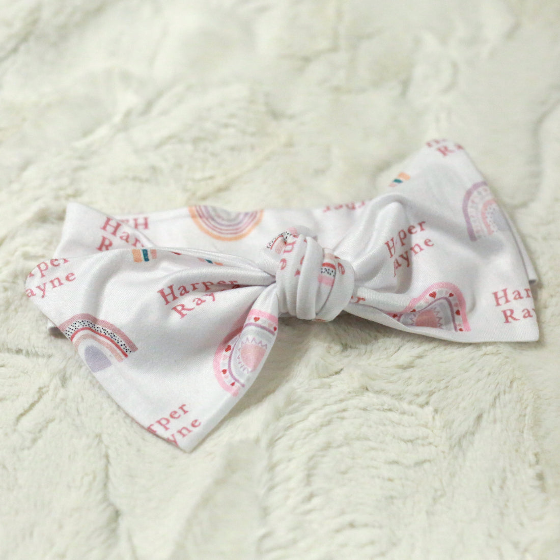 Pink Rainbows Knotted Baby Gown