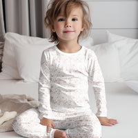 Floral Toile Pajamas - Personalized Kids Sleepwear With Soft Minky Fabric