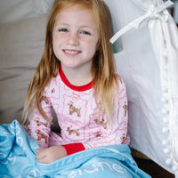 Holiday Golden Retrievers Pajamas - Personalized Kids Name Christmas Sleepwear