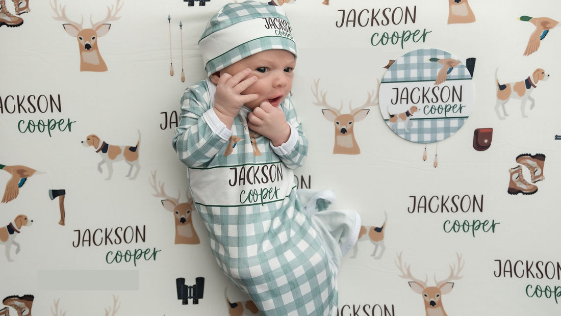 Deer Hunter Knotted Baby Gown
