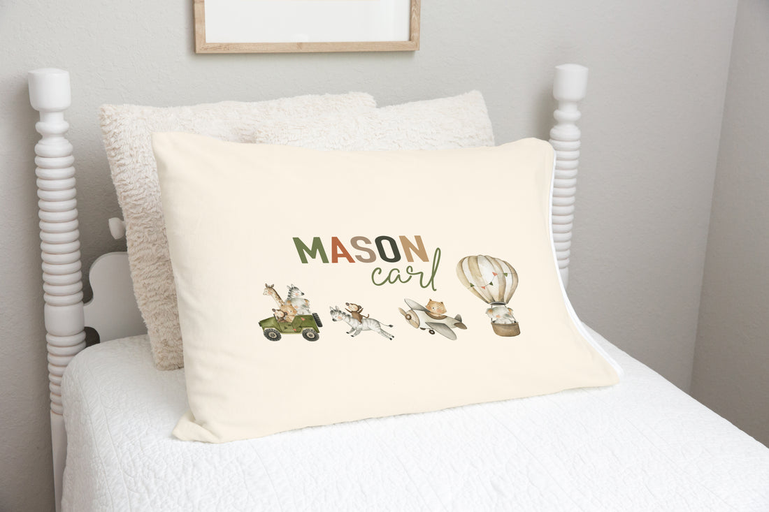 Sergeant Safari Pillowcase – Personalized Soft Minky Pillowcase for Kids’ Cozy Bedding