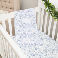 Baby Girl Blanket - Floral Toile Design Plush Keepsake Double-Sided Nursery Blanket