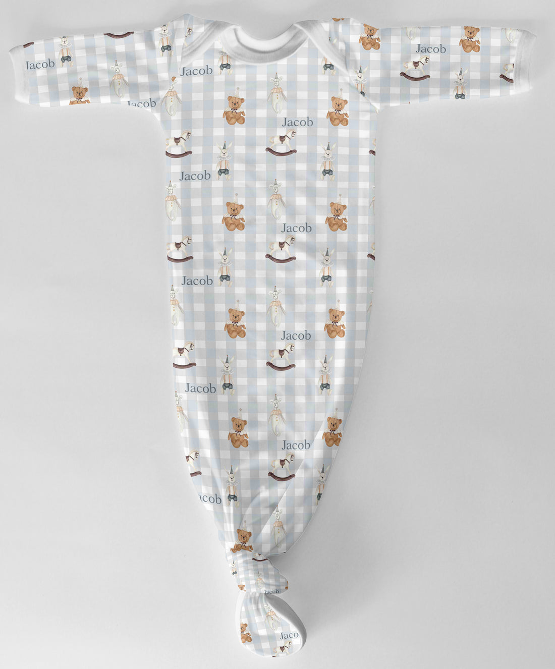 Personalized Baby Boy Set – Teddy Bear Take Me Home Outfit With Name Blanket