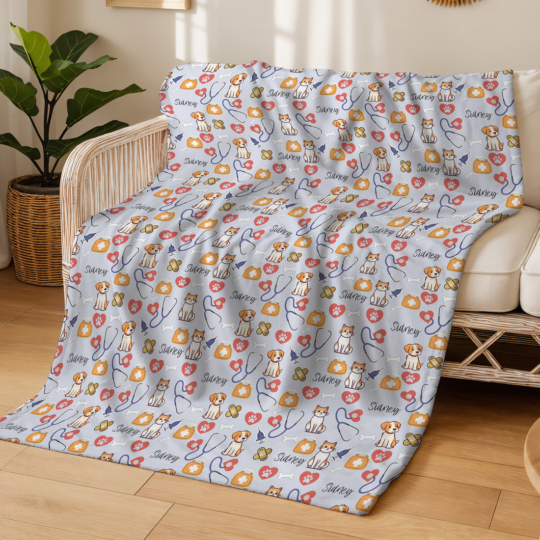Minky Toddler Blanket – Personalized Double Sided Blanket With Cozy Plush Fabric